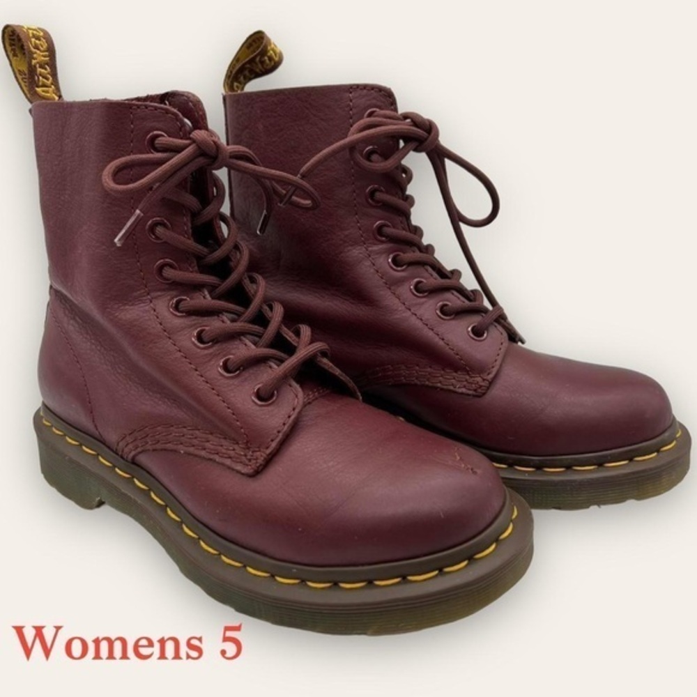 Dr. Martens Burgundy Ankle Boots